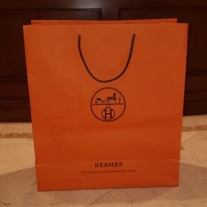 Brand New AUTHENTIC LARGE Hermes Gift Paper Shopping Bag 18"×16.5"